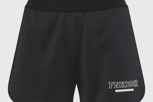 Funky Buddha Printed Logo Σορτς Αθλητικό Γυναικείο (FBL013-108-03-BLACK)
