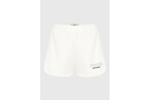 Funky Buddha Printed Logo Σορτς Αθλητικό Γυναικείο (FBL013-108-03-OFF-WHITE)