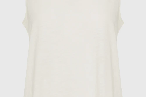Funky Buddha Cotton Μπλούζα Αμάνικη Γυναικεία (FBL013-108-04-OFF-WHITE)