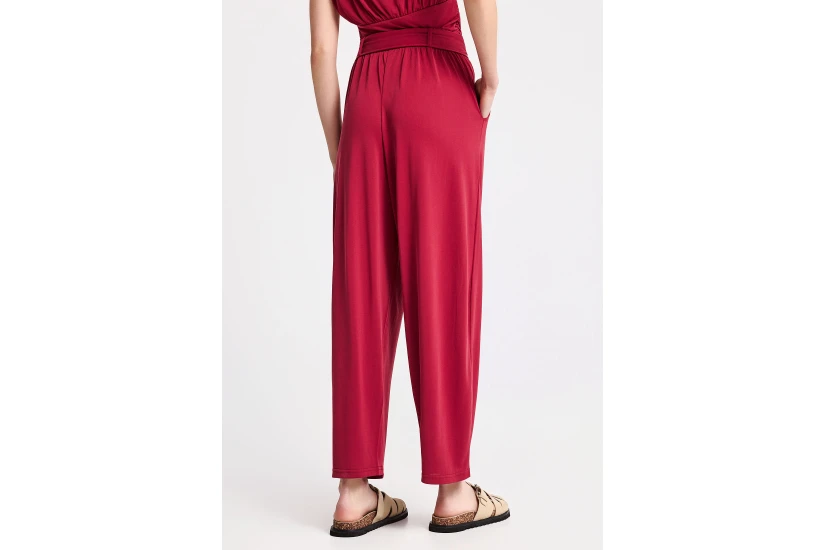 Funky Buddha Γυναικείο Casual Παντελόνι Βυσσινί