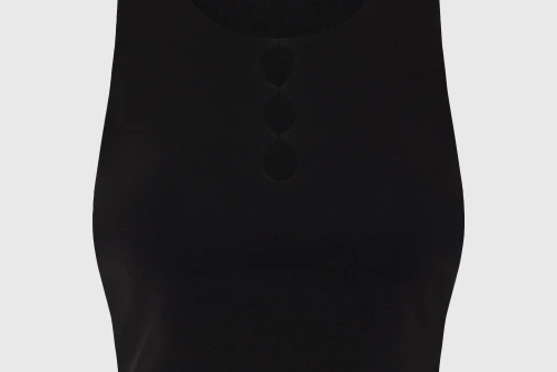 Funky Buddha Crop Top Αμάνικο Γυναικείο (FBL013-109-17-BLACK)