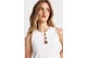Funky Buddha Γυναικείο Αμάνικο Crop Top Λευκό