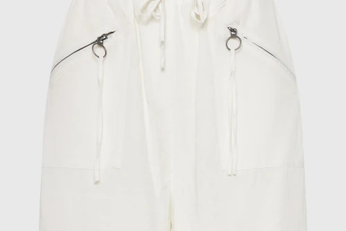 Funky Buddha Lyocell  Σορτς Casual Γυναικείο (FBL013-110-03-OFF-WHITE)