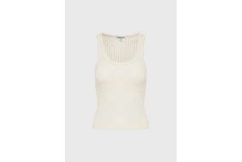 Funky Buddha Rib Μπλούζα Αμάνικη Γυναικεία (FBL013-110-17-CHALK)