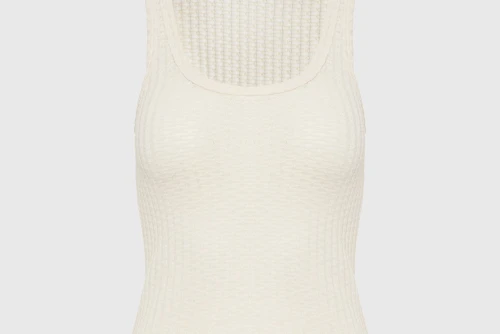 Funky Buddha Rib Μπλούζα Αμάνικη Γυναικεία (FBL013-110-17-CHALK)
