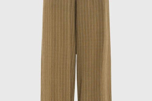 Funky Buddha Striped Παντελόνα Γυναικεία (FBL013-111-02-DUSTY-OLIVE)