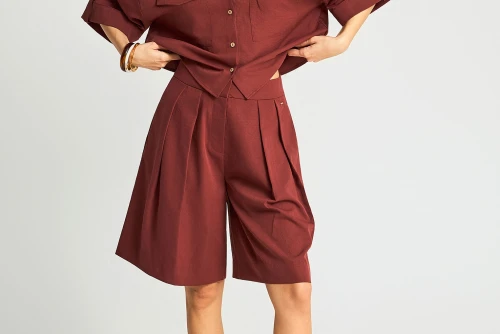 Funky Buddha Βερμούδα Casual Γυναικεία (FBL013-111-03-HENNA-BROWN)