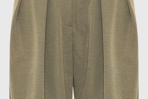 Funky Buddha Βερμούδα Casual Με Πιέτες Γυναικεία (FBL013-111-03-KHAKI)