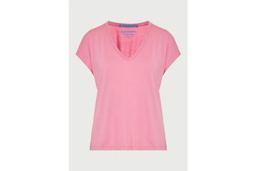 Funky Buddha The Basics Collection V-Neck T-Shirt Γυναικείο (FBL013-111-04-CASHMERE-ROSE)