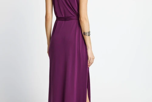 Funky Buddha Relaxed Φόρεμα Maxi Γυναικείο (FBL013-111-13-GRAPE-JUICE)