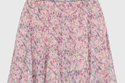 Funky Buddha Floral Φούστα Mini Γυναικεία (FBL013-111-14-LILAC)
