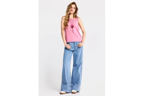 Funky Buddha The Basics Collection Viscose Μπλούζα Αμάνικη Γυναικεία (FBL013-112-04-CASHMERE-ROSE)