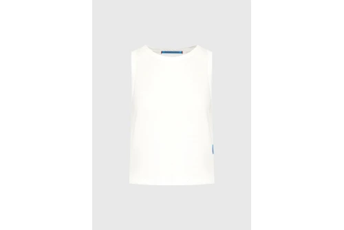 Funky Buddha The Basics Collection Viscose Μπλούζα Αμάνικη Γυναικεία (FBL013-112-04-OFF-WHITE)