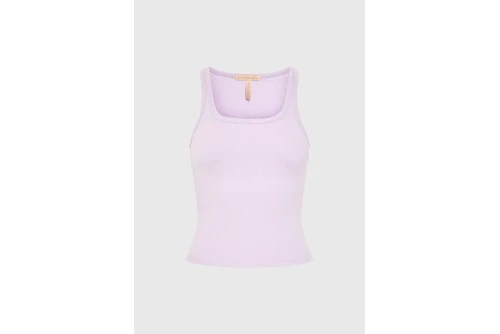 Funky Buddha Rib Μπλούζα Αμάνικη Γυναικεία (FBL013-113-17-LILAC)