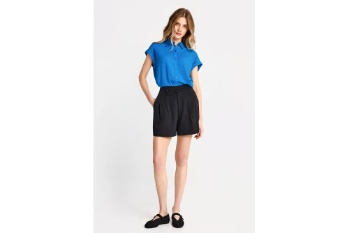 Funky Buddha Pleated Σορτς Casual Γυναικείο (FBL013-114-03-BLACK)
