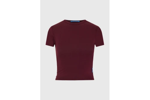 Funky Buddha Slim T-Shirt Γυναικείο (FBL013-115-04-BURGUNDY)
