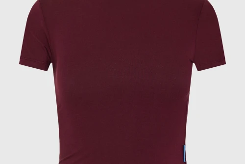 Funky Buddha Slim T-Shirt Γυναικείο (FBL013-115-04-BURGUNDY)