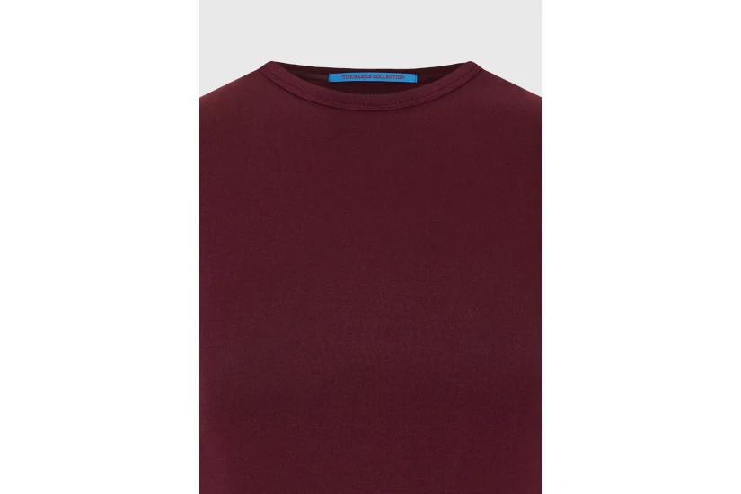 Funky Buddha Γυναικείο Κοντομάνικο T-Shirt Μπορντό