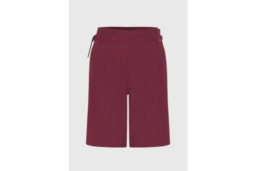 Funky Buddha Linen Blend Βερμούδα Casual Γυναικεία (FBL013-116-03-BURGUNDY)