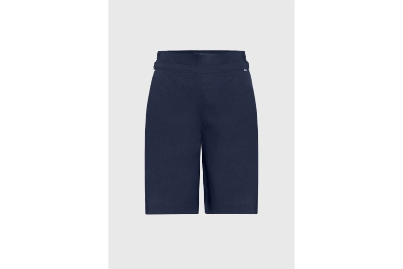 Funky Buddha Linen Blend Γυναικεία Βερμούδα Μπλε Σκούρο