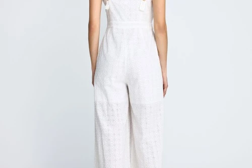 Funky Buddha Embroidery Ολόσωμη Φόρμα Γυναικεία (FBL013-116-12-WHITE)