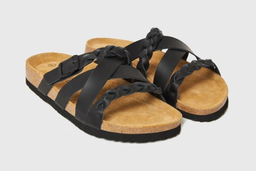 Funky Buddha Suede Σανδάλια (FBL013-119-08-BLACK)