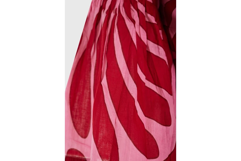 Funky Buddha Wrap Γυναικείο Κοντομάνικο Crop Top Ροζ, Κόκκινο