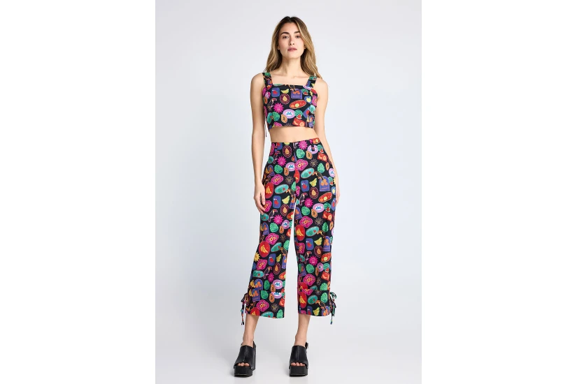Funky Buddha Γυναικείο Παντελόνι Chino Πολύχρωμο