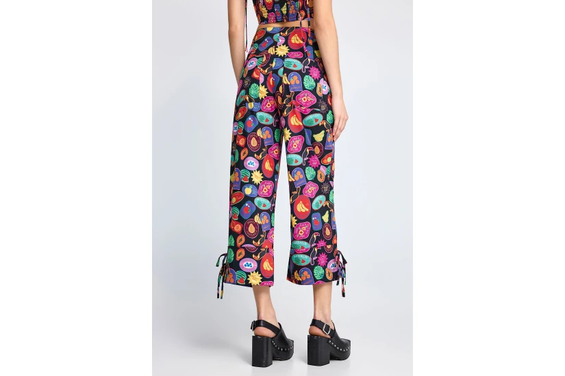 Funky Buddha Γυναικείο Παντελόνι Chino Πολύχρωμο