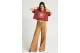 Funky Buddha Loose Fit With Graphic Print Γυναικείο Κοντομάνικο T-Shirt Κεραμιδί