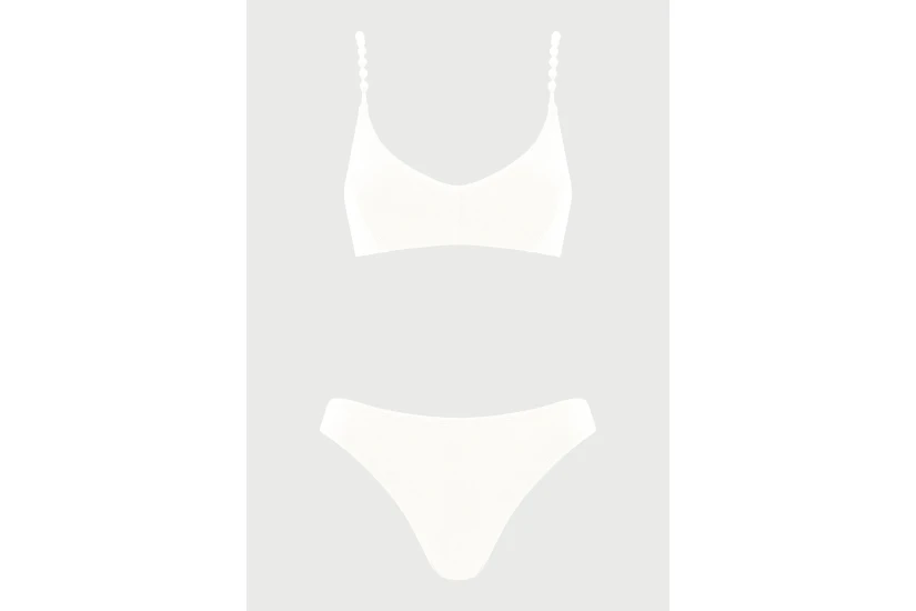 Funky Buddha Γυναικείο Μαγιό Bikini Top Λευκό