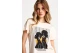 Funky Buddha Graphic Print Γυναικείο Κοντομάνικο T-Shirt Εκρού