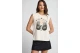 Funky Buddha Graphic Print Γυναικεία Αμάνικη Μπλούζα Εκρού