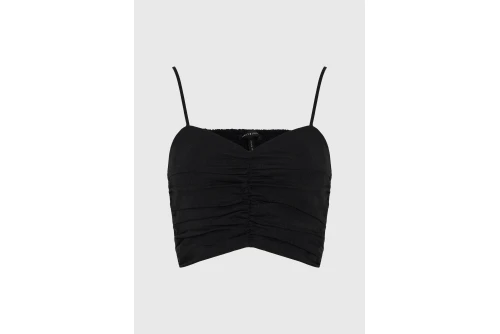 Funky Buddha Fitted Crop Top Αμάνικο Γυναικείο (FBL013-123-17-BLACK)