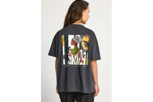 Funky Buddha Artwork Print T-Shirt Γυναικείο (FBL013-125-04-ANTHRACITE)