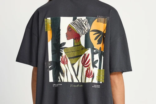 Funky Buddha Artwork Print T-Shirt Γυναικείο (FBL013-125-04-ANTHRACITE)
