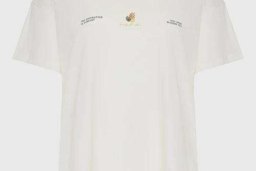 Funky Buddha Artwork Print T-Shirt Γυναικείο (FBL013-125-04-OFF-WHITE)