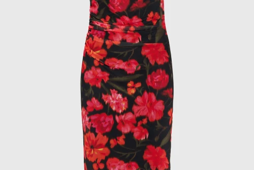 Funky Buddha Φόρεμα Midi Γυναικείο (FBL013-125-13-BLACK)