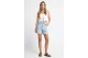 Funky Buddha Embroidery Γυναικείο Αμάνικο Crop Top Λευκό