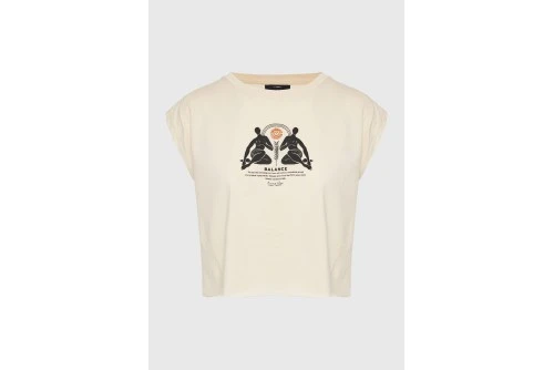Funky Buddha T-Shirt Γυναικείο (FBL013-127-04-CHALK)