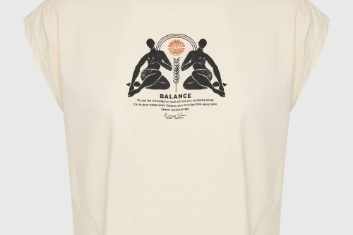 Funky Buddha T-Shirt Γυναικείο (FBL013-127-04-CHALK)