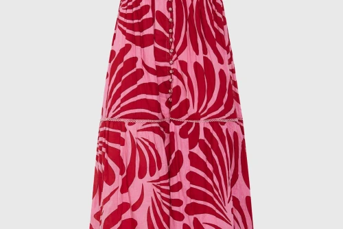 Funky Buddha Boho Φόρεμα Maxi Γυναικείο (FBL013-127-13-CASHMERE-ROSE)