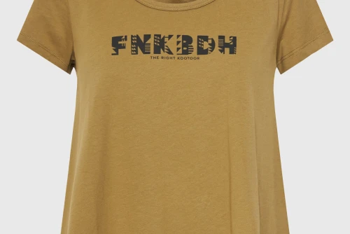 Funky Buddha Organic Cotton Printed T-Shirt Γυναικείο (FBL013-128-04-GREEN-MOSS)