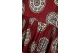 Funky Buddha Printed Cotton Γυναικείο Φόρεμα Maxi Μπορντό, Εκρού, Μαύρο