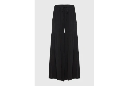 Funky Buddha Wide Leg Παντελόνα Γυναικεία (FBL013-130-02-BLACK)