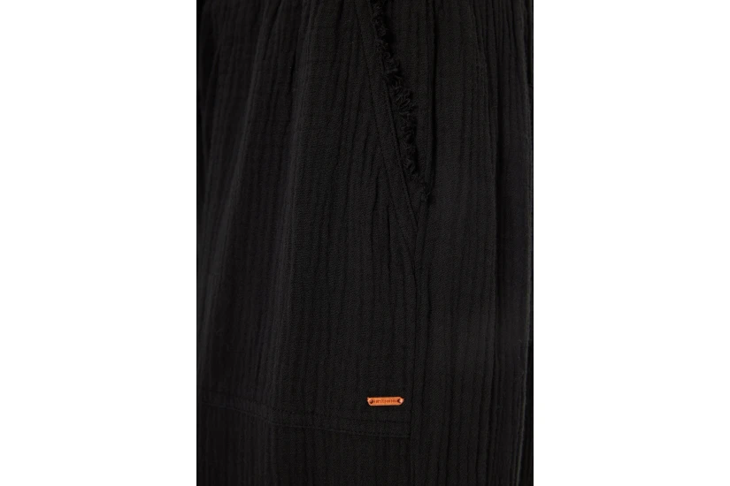 Funky Buddha Wide Leg Γυναικεία Παντελόνα Μαύρη