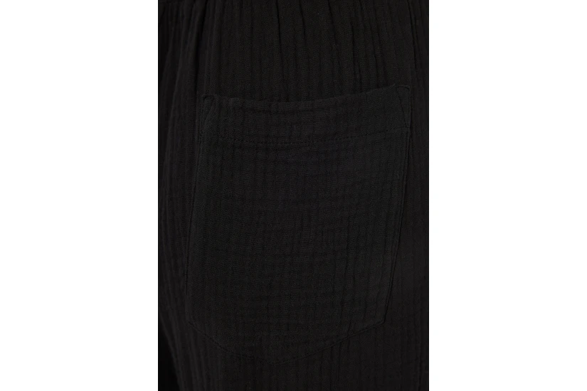 Funky Buddha Wide Leg Γυναικεία Παντελόνα Μαύρη