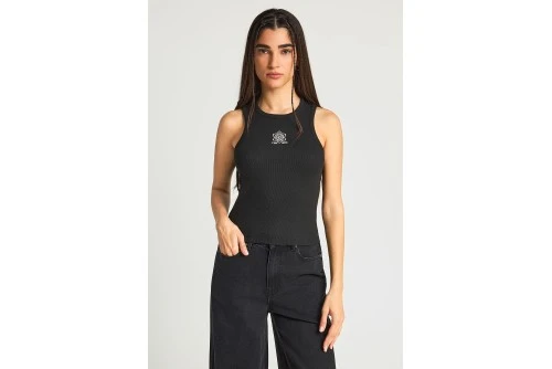 Funky Buddha Embroidered Artwork Μπλούζα Αμάνικη Γυναικεία (FBL013-130-04-BLACK)
