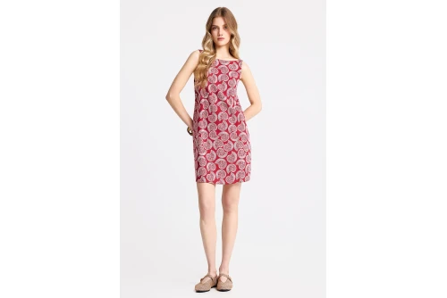 Funky Buddha Linen Blend Φόρεμα Mini Γυναικείο (FBL013-130-13-BAKED-APPLE)
