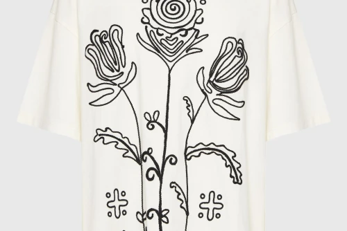 Funky Buddha Loose T-Shirt Γυναικείο (FBL013-131-04-CLOUD-CREAM)